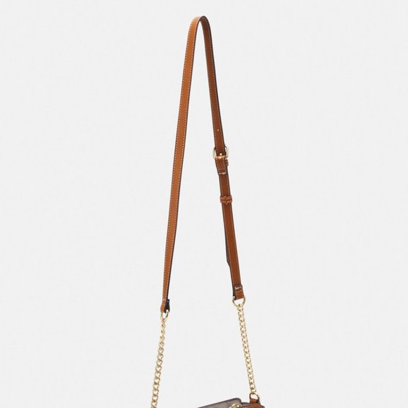 Steve Madden Bag Floral Crossbody leather strap with gold chain Pattern - Picture 11 of 14